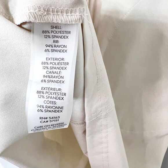 Calvin Klein Dress Womens 4 Short Sleeve Cream Lightweight Comfort Pockets New - Picture 4 of 8